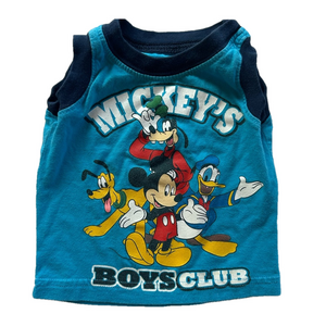 10/20$ Disney Baby “Mickey’s boys club” tank top/sleeveless shirt size 6 months